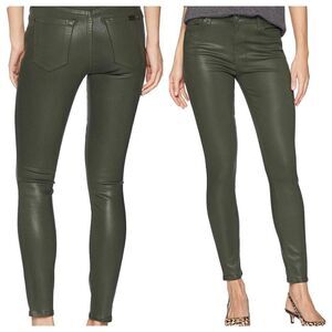 For All Mankind Skinny Emerald Metallic Jeans Ankle Size 26